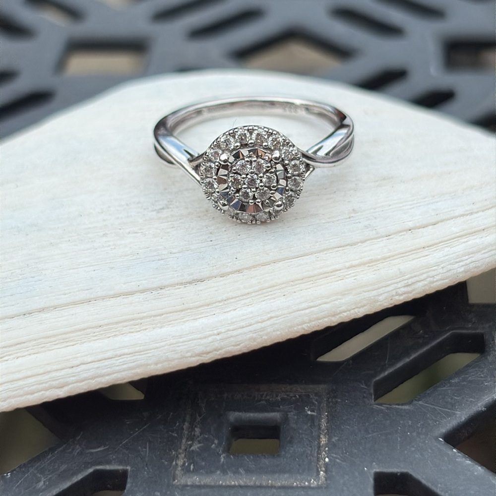 Round Brilliant 1/4 ct Lab Created Diamond Ring Sterling Silver Size 7 - Picture 12 of 12